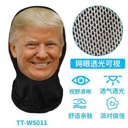 Funny 3D Printed Mask Elastic Mesh Full Face Mask for Men Women Cosplay Headwear Novelty Supplies Tricky Hood Party Cosplay Prop