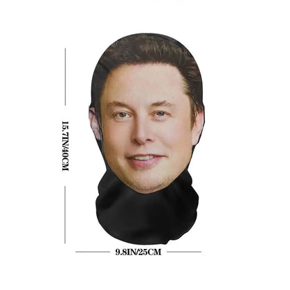 3D Funny Masks Elon Musk Full Face Pattern Printed Elastic Mesh Masks Funny Party Celebrity Cosplay Props Balaclava Headcovers