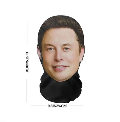 3D Funny Masks Elon Musk Full Face Pattern Printed Elastic Mesh Masks Funny Party Celebrity Cosplay Props Balaclava Headcovers